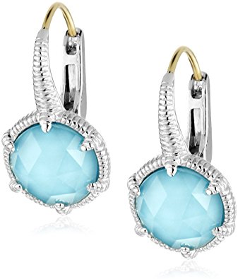 judith ripka eclipse silver small eclipse synthetic turquoise earrings CIILWBT