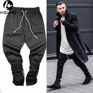 justin bieber pants 2017 men pants jogger side zipper skinny harem pants hip hop mens joggers LLQTWWH