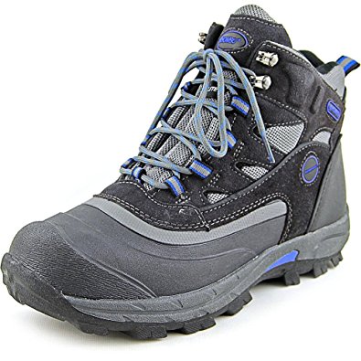 khombu boots khombu menu0027s fleet hiker terrain weather rated winter boots snow grey/blue  ... ZWFDPCE