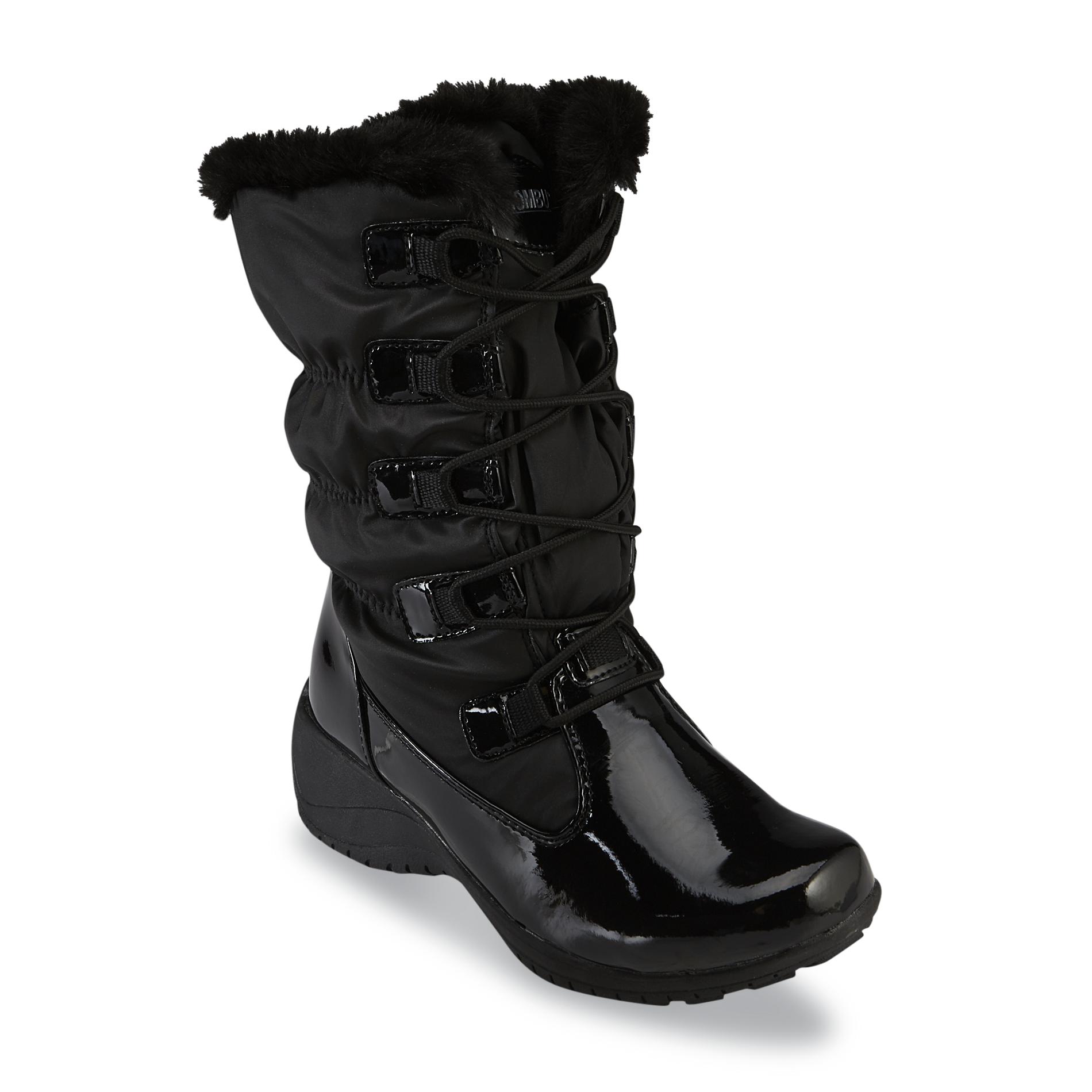 khombu boots khombu womenu0027s anne black waterproof winter boot QZFRDHC