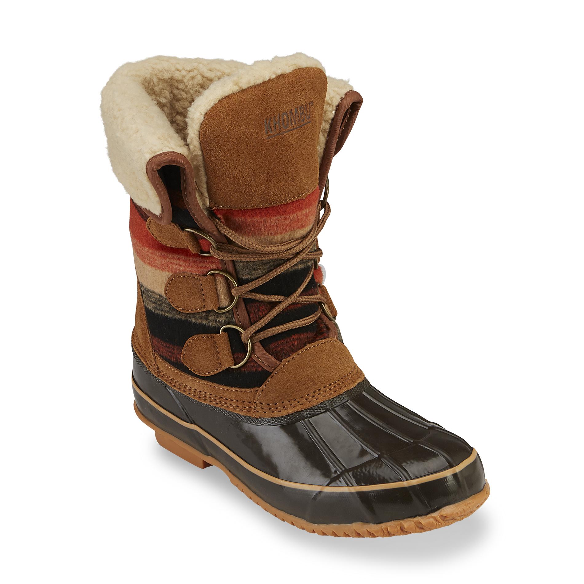 khombu boots khombu womenu0027s jilly brown/multicolor waterproof winter boot FMTLDAN