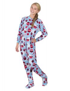 kids pajamas blue cupcakes pajamas BDROBJS