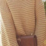 knit sweater fashionable puff sleeve round neck solid color womenu0027s sweater BSDFMSX