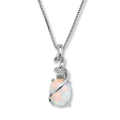 lab-created opal necklace diamond accent sterling silver YIRFBTH