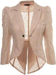 lace jacket miss selfridge nude lace tails jacket - shopstyle blazers ZYWGTCK