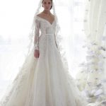lace wedding gown off the shoulder wedding dresses VBKBEAW