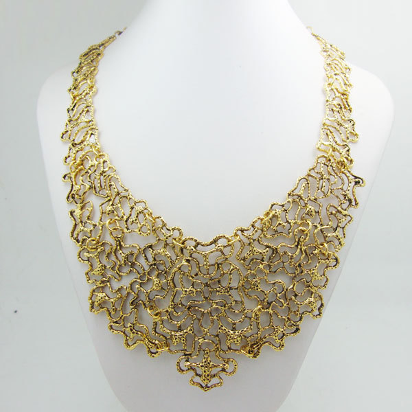 ladies necklace fashion woman necklace new design lady bib necklace gold chain statement NITMKOR