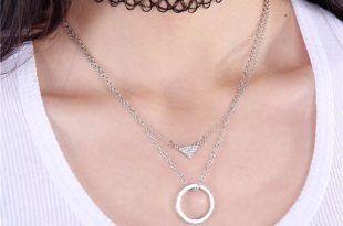 ladies necklace new design 10pcs/lot bohemian womens ladies charm silver double layer chain EAHMXJV