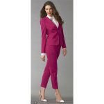 ladies trouser suits new fuchsia womens business suits slim fit female office uniform ladies  trouser suits ODCZLRG