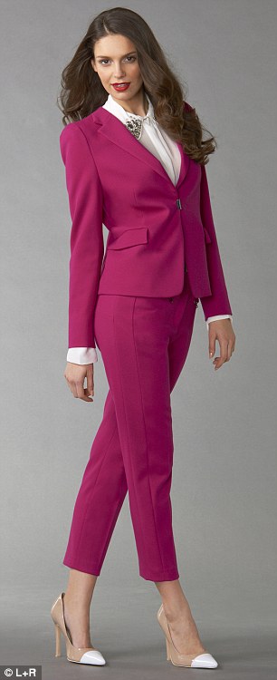ladies trouser suits pink blazer, £379, and trouser, £279, schumacher at fenwick: VMQNCAZ