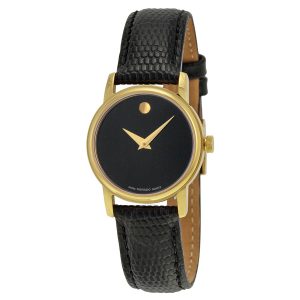 ladies watches movado museum black dial black leather ladies watch 2100006 ... VNLWGCY