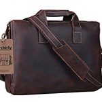 laptop messenger bags for men leather briefcase,berchirly menu0027s premium retro laptop messenger bag  carrying handbag tote for men NVEKAKP
