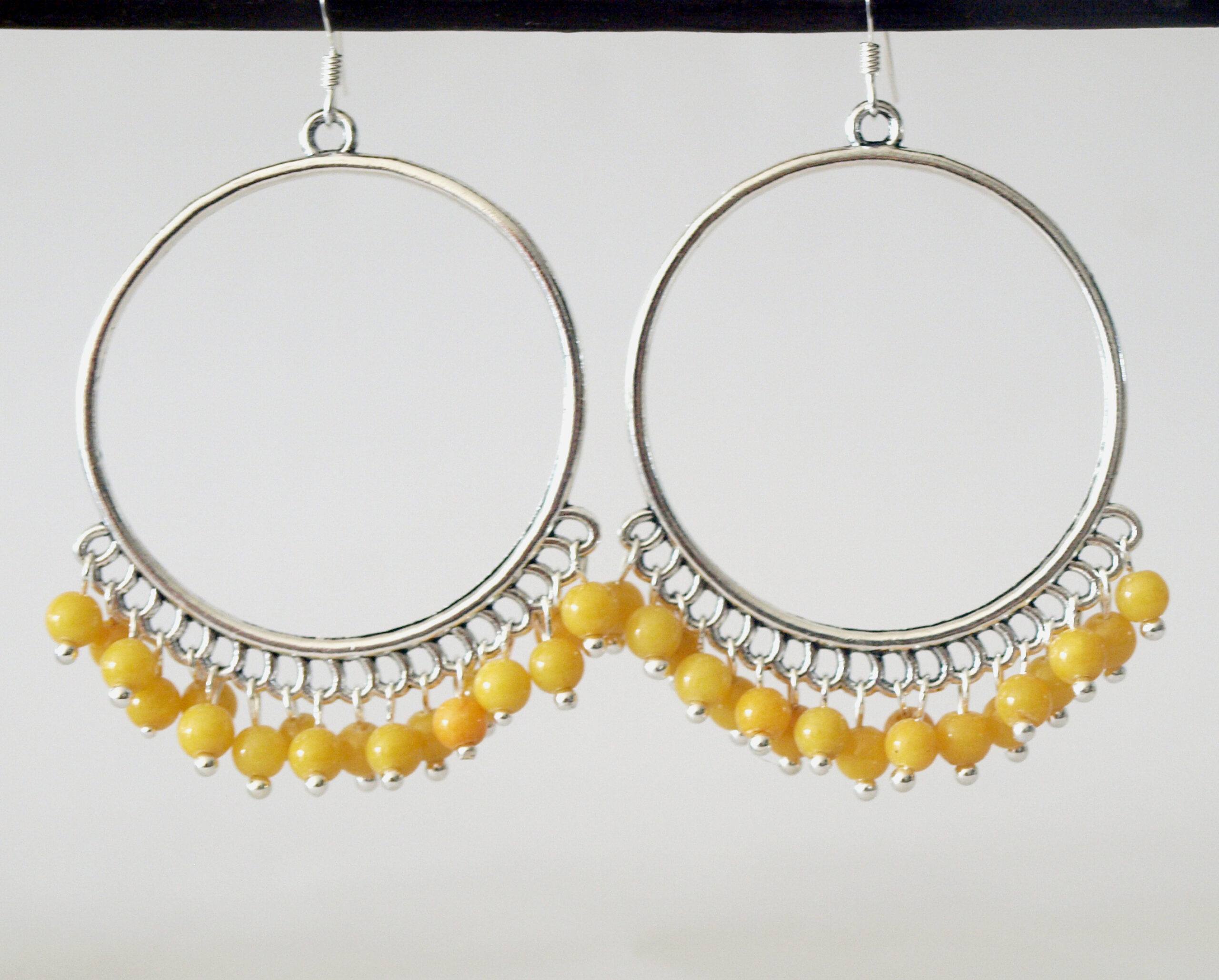 Dazzling yellow earrings for you