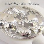 large kalo handwrought sterling silver brooch pin FUUAWFH