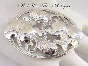 large kalo handwrought sterling silver brooch pin FUUAWFH