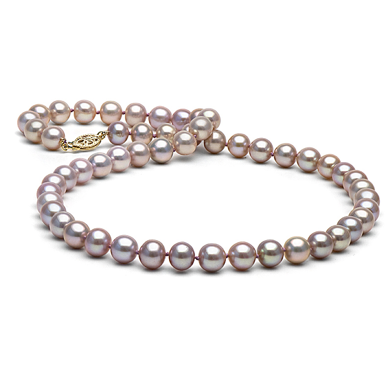 lavender freshwater pearl necklace, 7.5-8.0mm PUALSSK