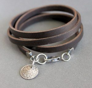 leather bracelets brown leather wrap bracelet sterling silver by lynntodddesigns ZOXAFDX