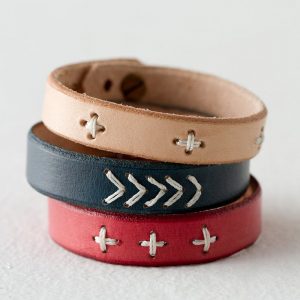 leather bracelets hand-stitched leather bracelet BQWVRMC