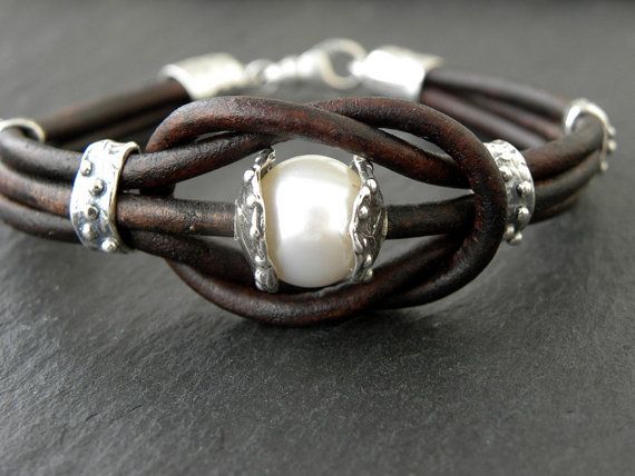 leather bracelets pearl bracelet artisan sterling silver leather bracelet love NCCTRYY