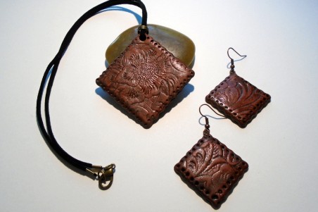 leather jewelry becky: polymer clay as  RISNHJN