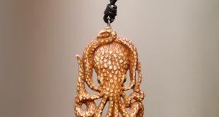 leather jewelry bone pendant necklace, u0027bali octopusu0027 - octopus pendant necklace hand  carved GXDTFUZ