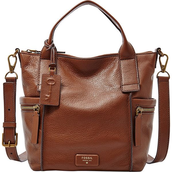 leather purse fossil emerson medium satchel satchel ($198) ❤ liked on polyvore featuring  bags, handbags RFIEWLL