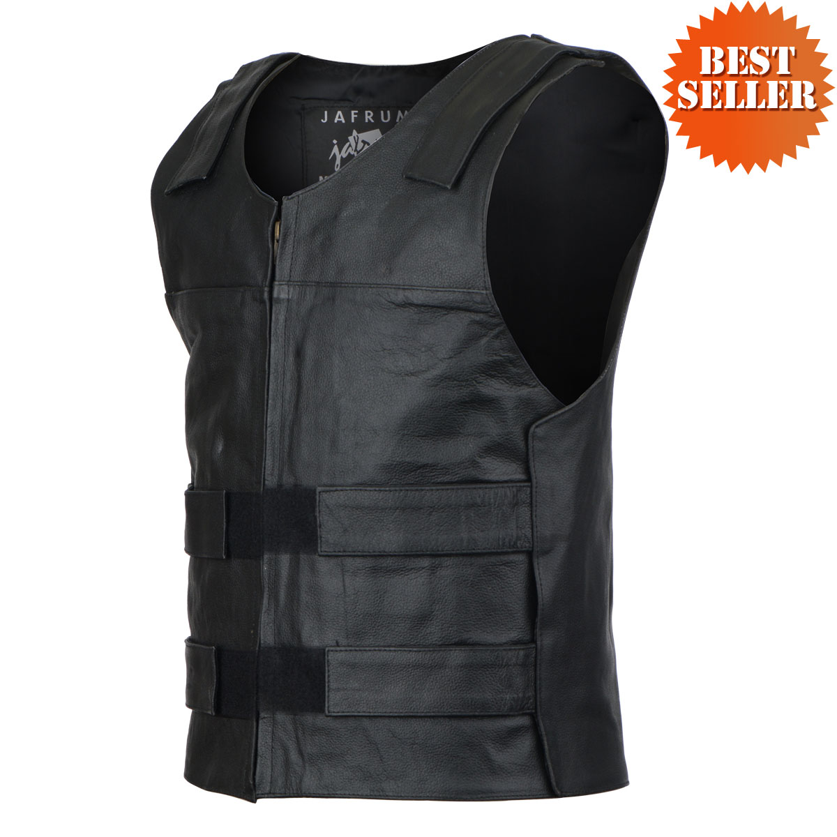 leather vests ... bullet proof style leather vest ... HRCDBIH