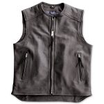 leather vests crank u0026 stroker supply hardball motorcycle black leather vest ... UKEGEVW