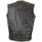 leather vests distressed grey motorcycle club leather vest ... JSCOCJJ