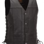 leather vests menu0027s 10 pocket leather vest HUSSWEL