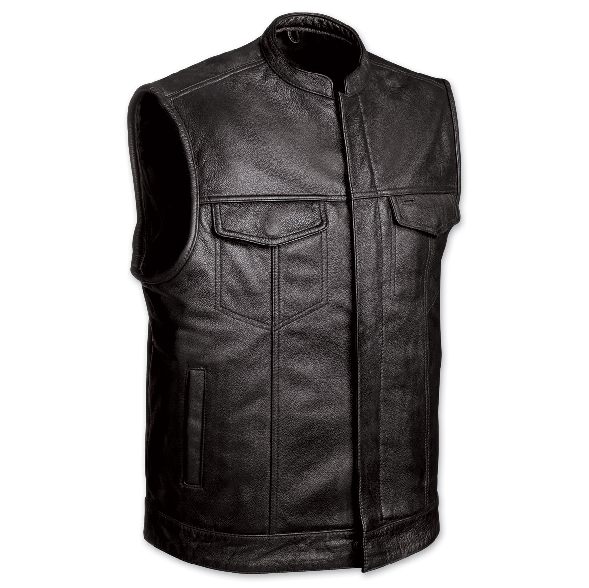 leather vests menu0027s club motorcycle black leather vest PFJHFIM