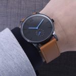leather watch ... black-blue-tan-leather-watch-wrist PDPUGHE