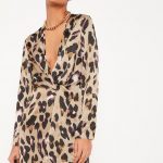 leopard dress nude leopard wrap front shift dress LNOOYBO