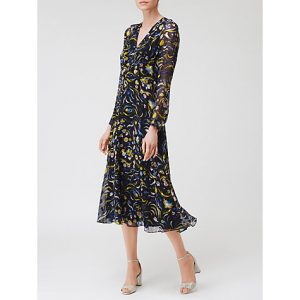 lk bennett dresses ... buy l.k. bennett ally devore silk floral dress, yellow online at  johnlewis.com SRSAWCG