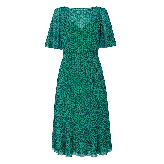 lk bennett dresses rudy green silk printed dress XXUKWPS