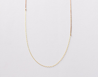 long chain necklace amina - long gold necklace - 14k gold and brass layering necklace CVBWGZO