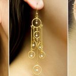 long line chain earrings gold plated fashion drop dangle earring IAKCGHF