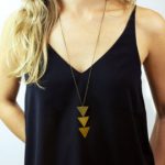 long necklaces long geometric necklace, triangles, chevrons // nefertiti necklace //  triangle necklace ZJNYGPU