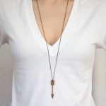 long necklaces the archer necklace in bronze // large arrow necklace // antique bronze QFTBUWO
