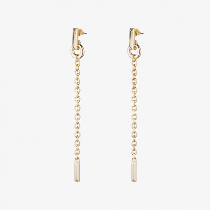 long o-ring chain earrings gold| earrings | eddie borgo YYTBYAM