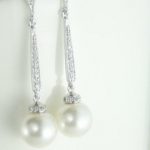 long pearl earrings,bridal pearl drop earrings,pearl drop earring,white pearl  earrings PZBJHDN