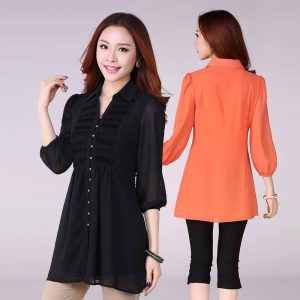 long shirts for women long shirt blouses - peach chevron blouse roplvtj IZJXAXR