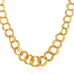 loop gold necklace KKJTGYI