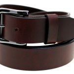 made in usa chestnut oiled latigo leather belt with black nickel buckle YFWDYTB