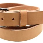 made in usa tan harness leather belt raw burnished edge BZVDXQG