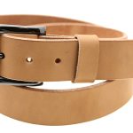 made in usa tan harness leather belt raw burnished edge wide loop USNFOJE