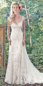 maggie sottero vintage lace wedding dress ESSVOZH