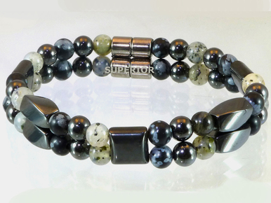 magnetic bracelet made with a double row of triple strength magnetic EZBBUAR
