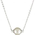 majorica sterling silver 8mm white round pearl pendant necklace NJMJTPR