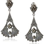 marcasite earrings sterling silver and marcasite dangle earrings THXOPJR